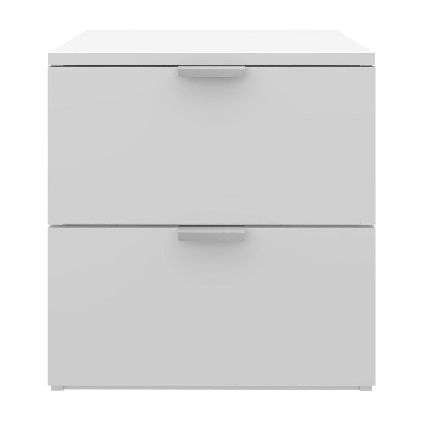 Hillsdale Living Essentials Delmar Wood 2 Drawer Nightstand, Matte White