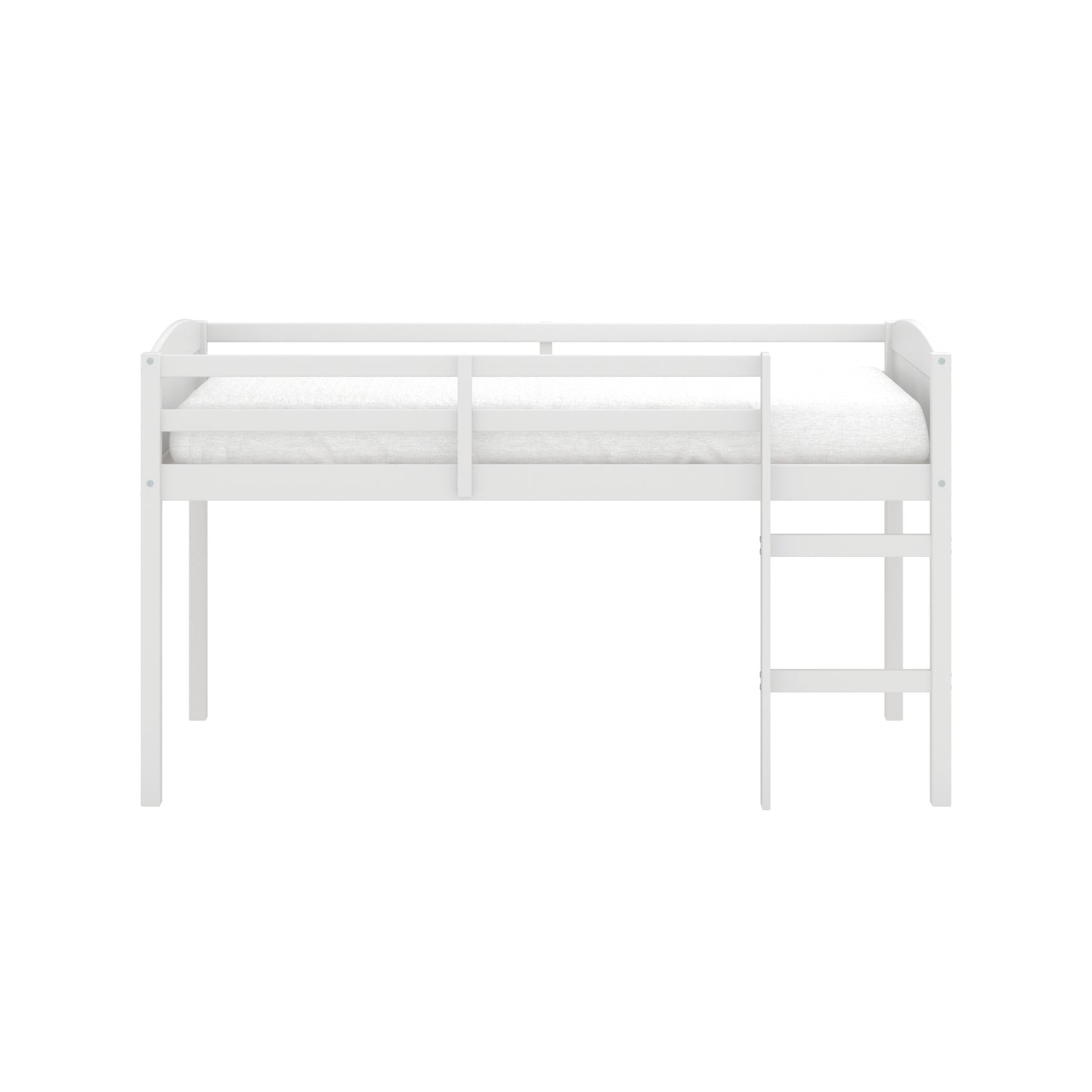 Living Essentials by Hillsdale Alexis Wood Arch Twin Loft Bed, White