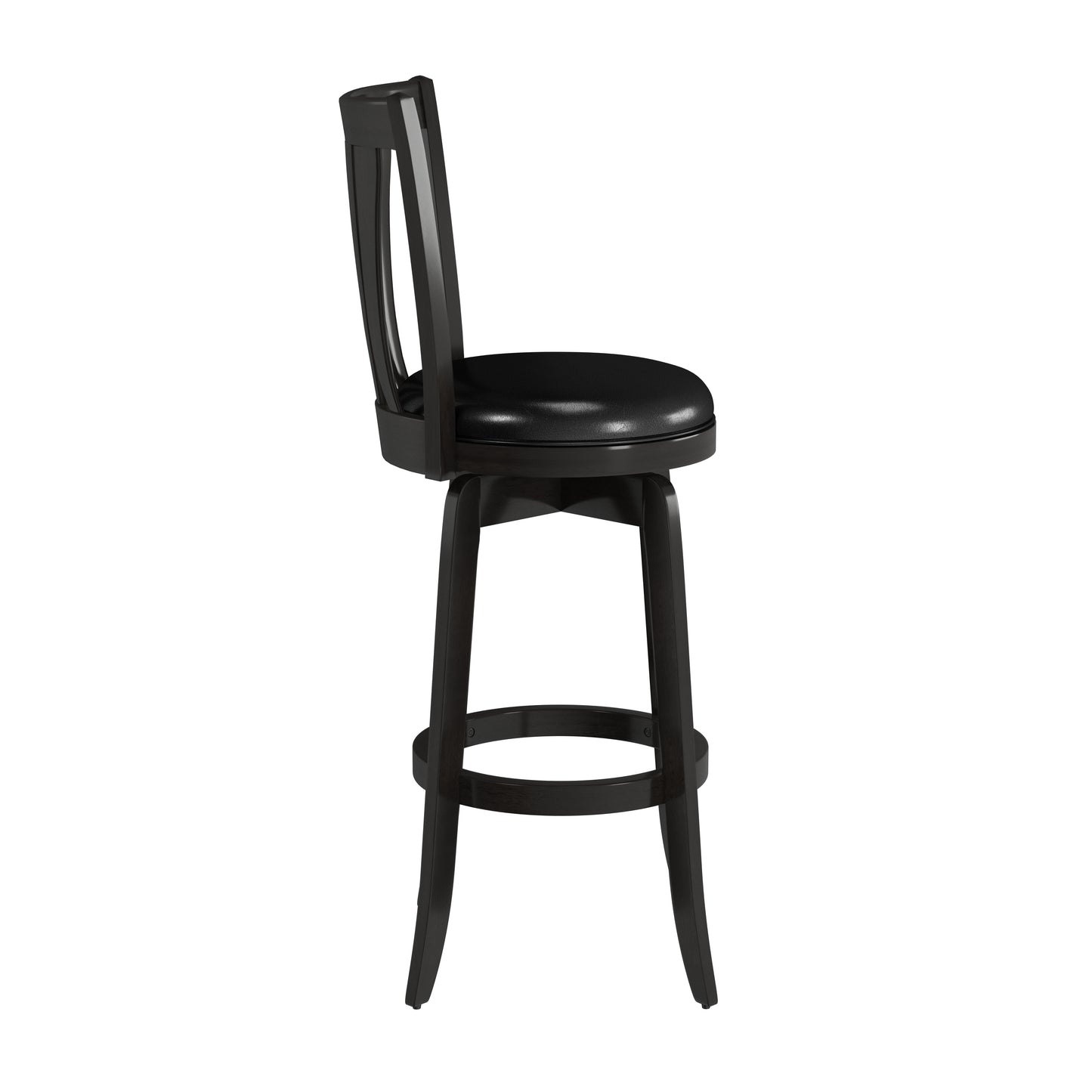 Hillsdale Furniture Savana Wood Bar Height Swivel Stool, Black