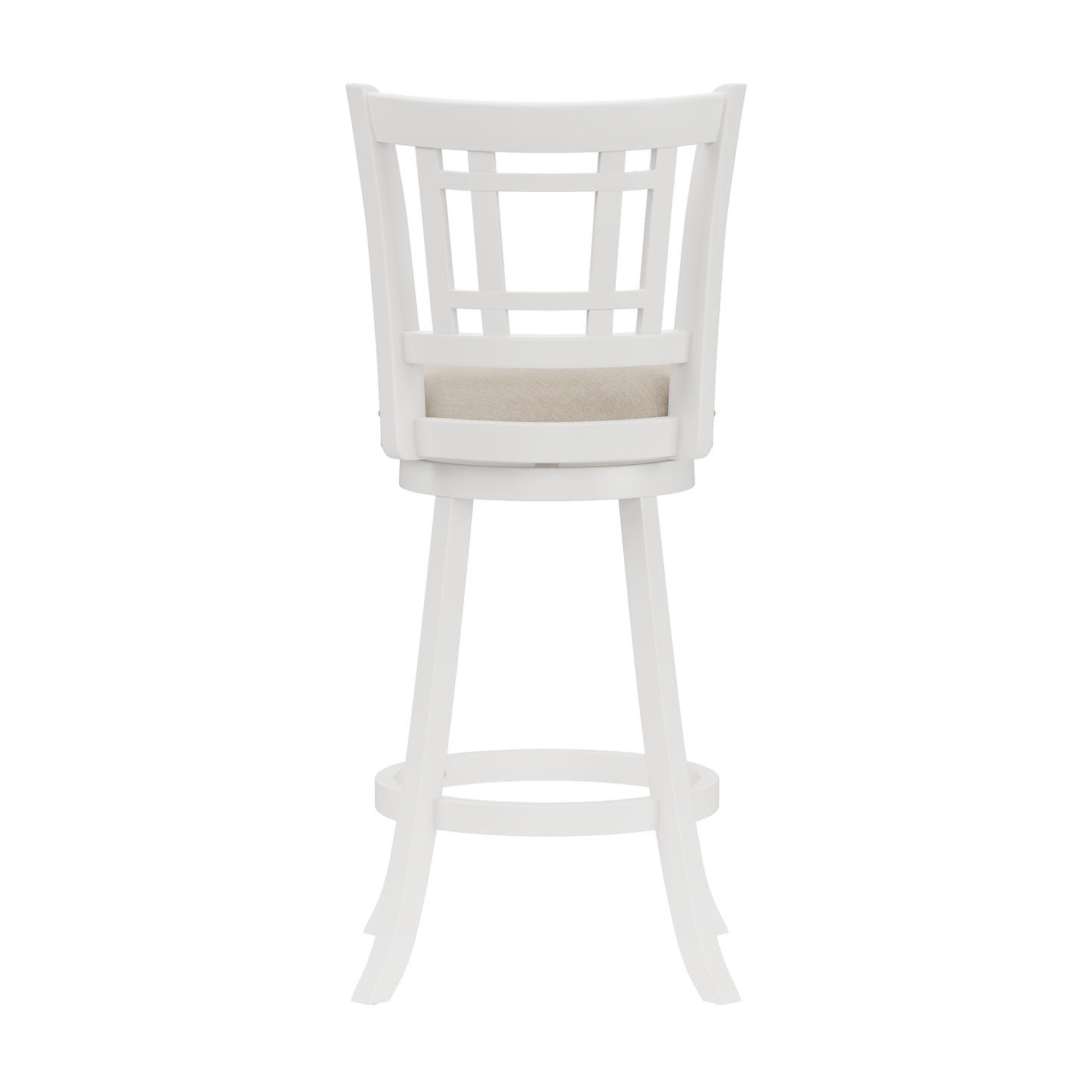 Hillsdale Furniture Fairfox Wood Bar Height Swivel Stool, White