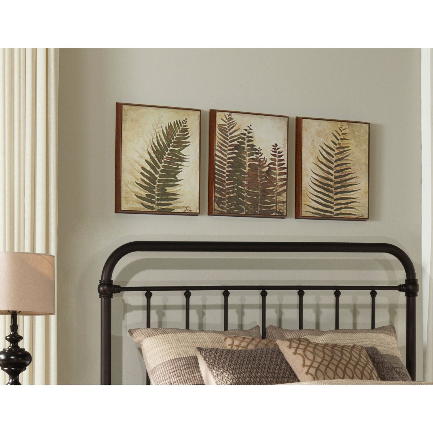 Hillsdale Furniture Kirkland Metal Full/Queen Headboard with Frame, Dark Bronze