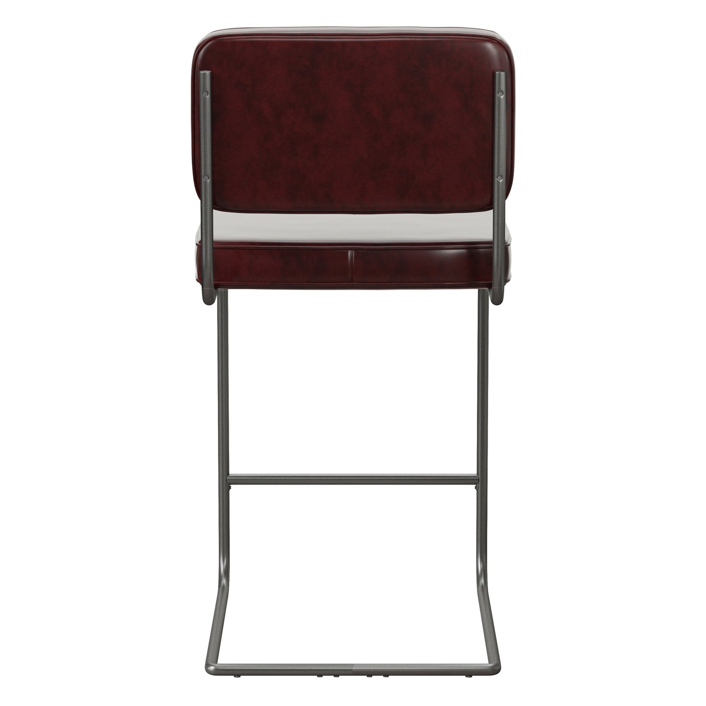 Hillsdale Furniture Breuer Metal Counter Height Stools, Set of 2, Burgundy