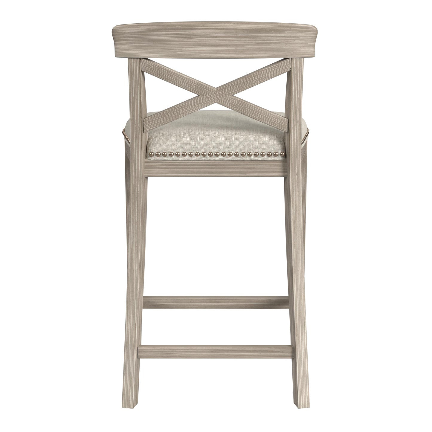 Hillsdale Furniture Bayview Wood Counter Height Stool, Set of 2,  White Wire Brush