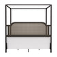 Hillsdale Furniture Melanie Wood and Metal King Canopy Bed, Oiled Bronze