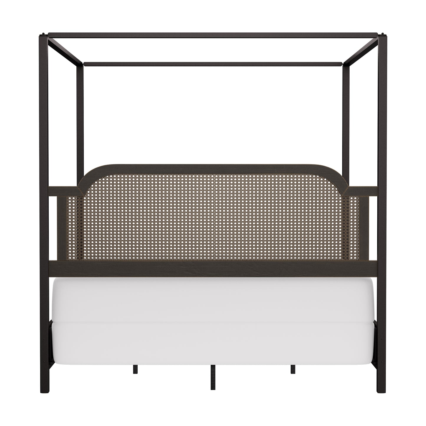 Hillsdale Furniture Melanie Wood and Metal King Canopy Bed, Oiled Bronze