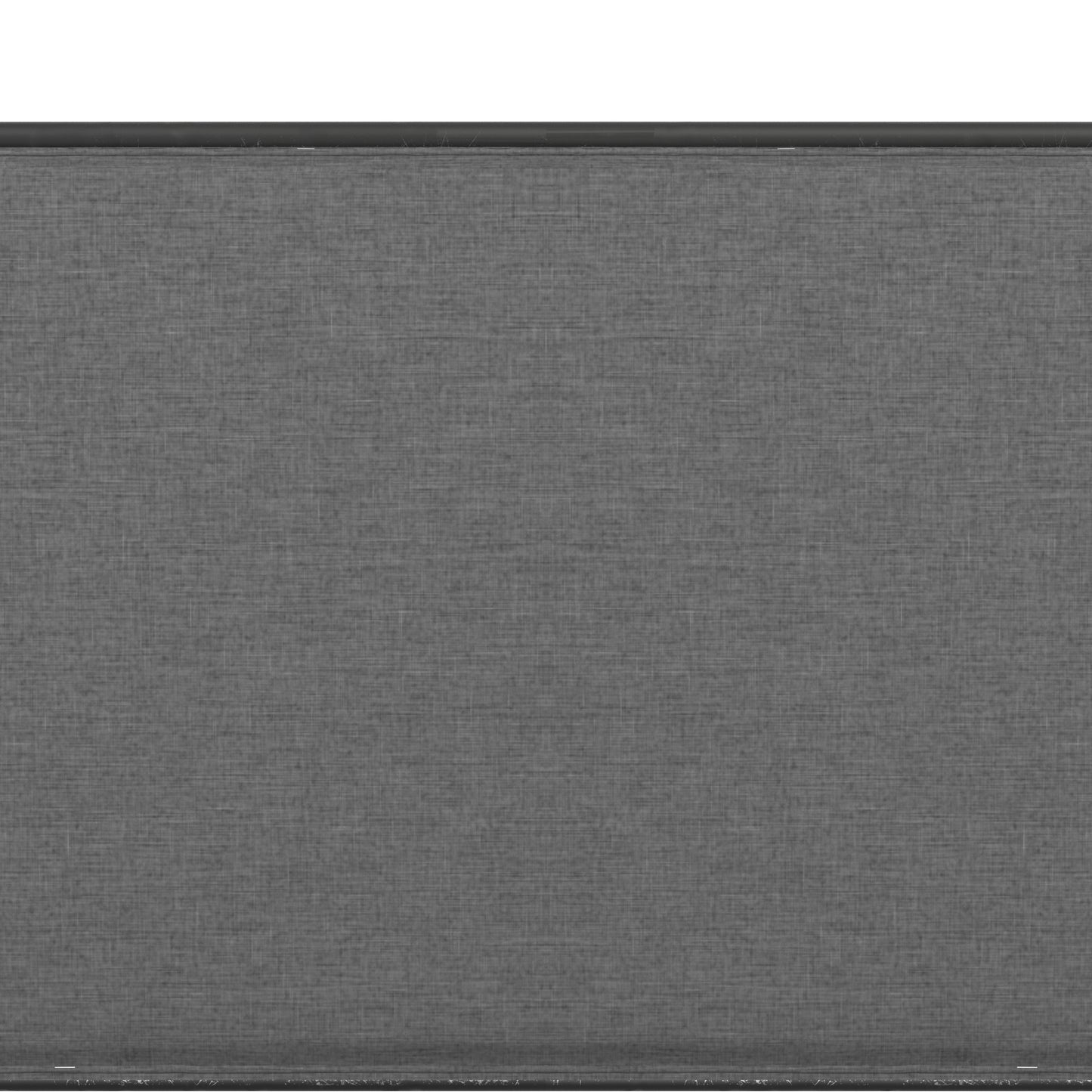 Hillsdale Furniture McArthur Queen Metal and Upholstered Bed, Matte Black with Gray Fabric