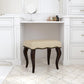 Hillsdale Furniture Hamilton Wood and Upholstered Backless Vanity Stool, Burnished Oak