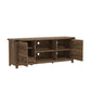 Living Essentials by Hillsdale Prestwick Gaming Ready Wood 60 inch TV Stand with 2 Doors and Shelves, Knotty Oak