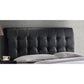 Hillsdale Furniture Lusso Full Upholstered Headboard, Black Faux Leather