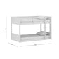 Living Essentials by Hillsdale Capri Wood Twin Over Twin Floor Bunk Bed, White