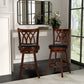 Hillsdale Furniture Tateswood Wood Bar Height Swivel Stool, Cherry