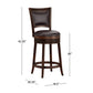 Hillsdale Furniture Lockefield Wood Counter Height Swivel Stool, Brown Cherry