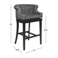 Hillsdale Furniture Broadland Wood Memory Return Swivel Bar Height Stool, Black