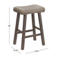 Hillsdale Furniture Saddle Wood Backless Counter Height Stool, Rustic Gray