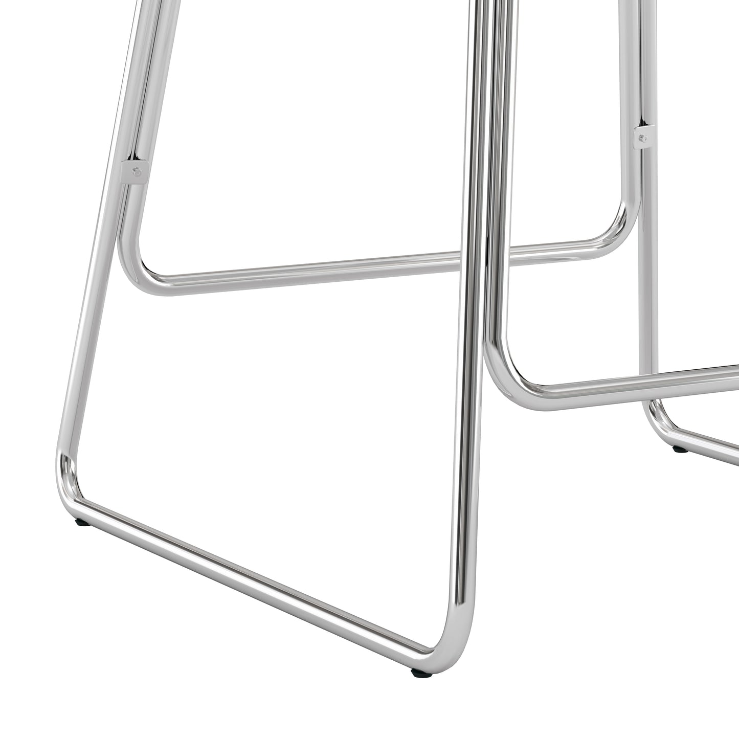 Hillsdale Furniture Boyle Metal Counter Height Stool, Chrome with White Faux Leather