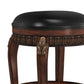 Hillsdale Furniture Fleur De Lis Wood Backless Bar Height Swivel Stool, Distressed Cherry with Copper Highlights