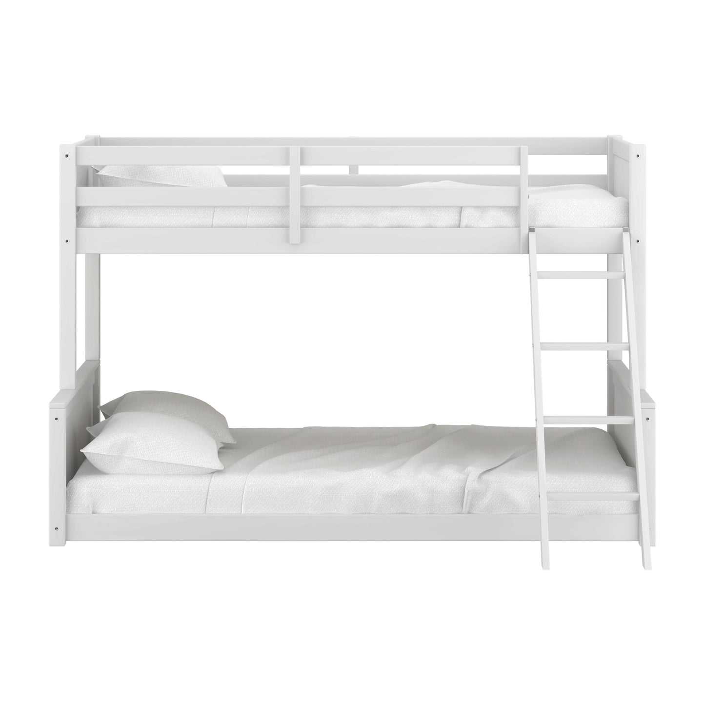 Living Essentials by Hillsdale Capri Wood Twin Over Full Bunk Bed, White