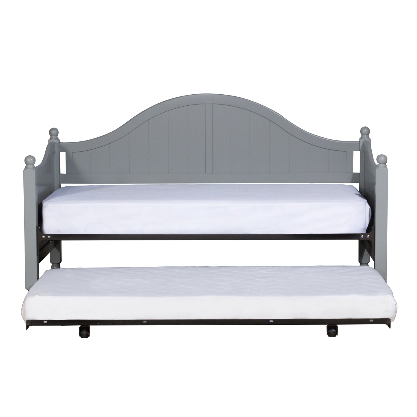 Hillsdale Furniture Augusta Wood Daybed with Roll Out Trundle, Gray