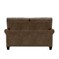 Hillsdale Furniture Barroway Upholstered Loveseat, Antique Brown