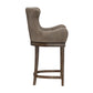 Hillsdale Furniture Caydena Wood Counter Height Return Swivel Stool, Smoke Brown