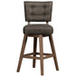 Hillsdale Furniture Lanning Wood Bar Height Swivel Stool, Weathered Brown