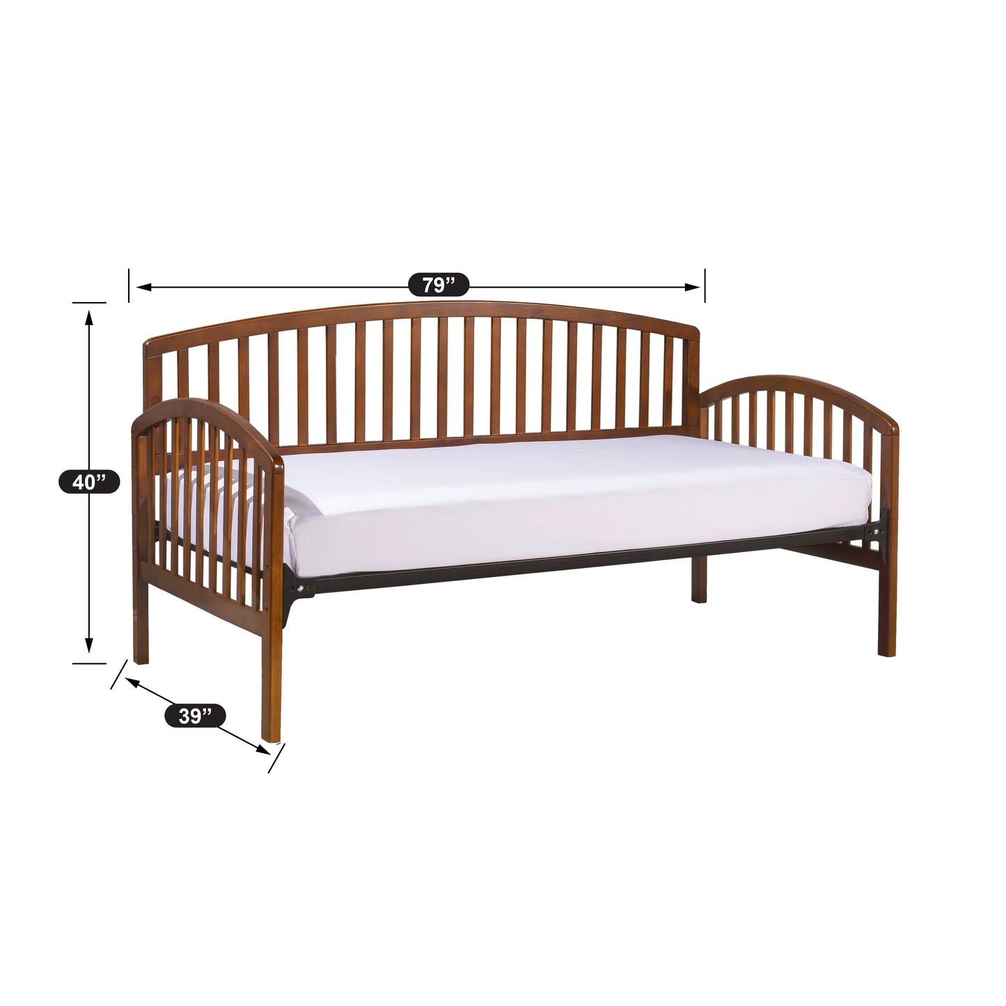 Hillsdale Furniture Carolina Wood Twin Daybed, Walnut