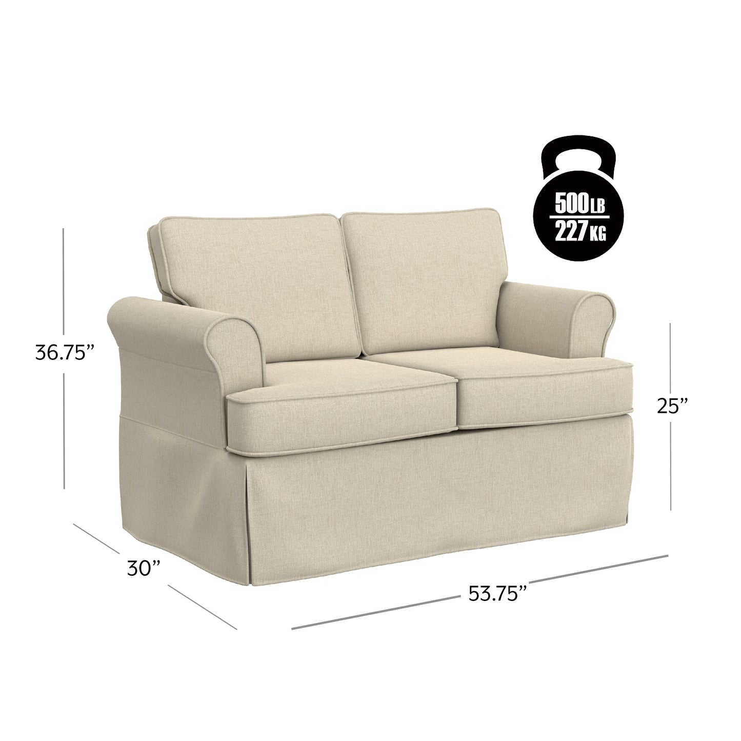 Hillsdale Furniture Faywood Upholstered Loveseat, Beige