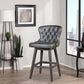 Hillsdale Furniture, Rosabella Wood Bar Height Swivel Stool, Gray Wire Brush