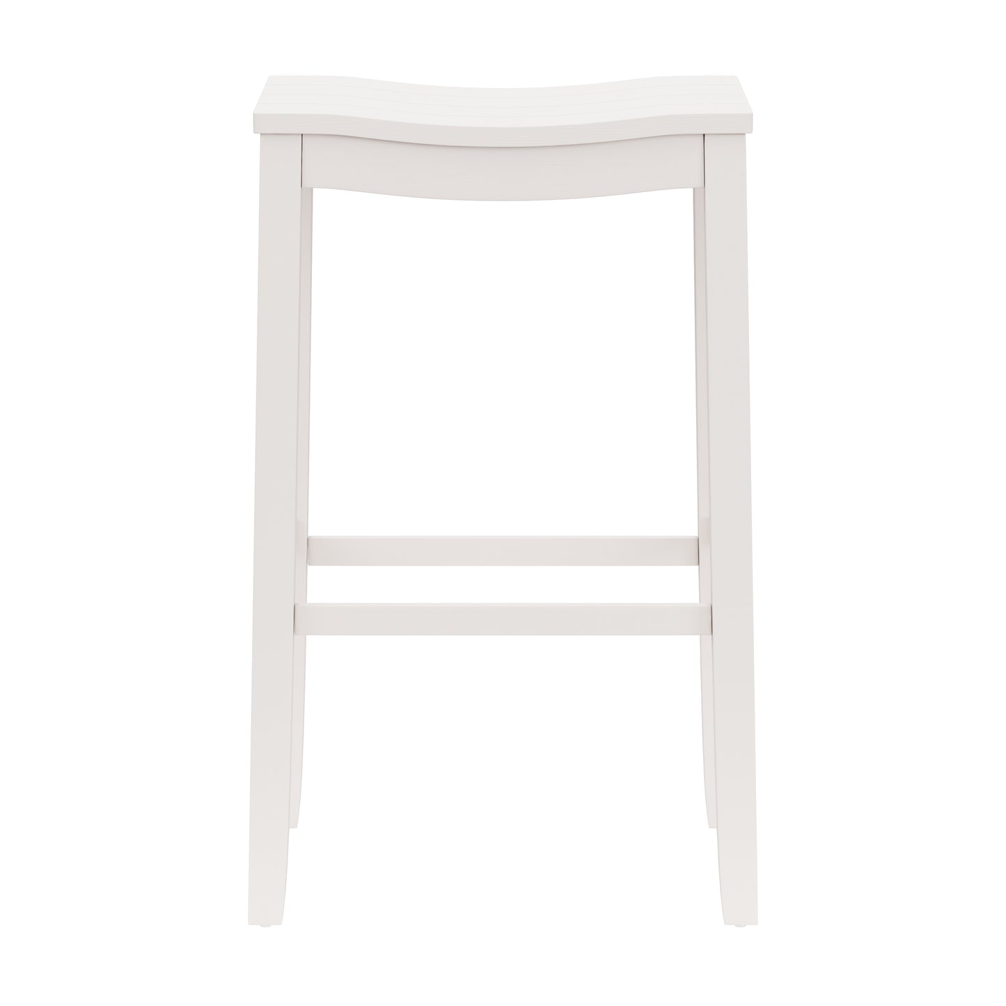 Hillsdale Furniture Fiddler Wood Backless Bar Height Stool, White