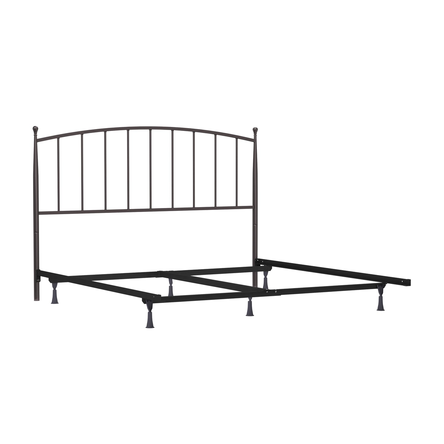 Hillsdale Furniture Warwick King Metal Headboard with Frame, Gray Bronze