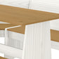 Living Essentials by Hillsdale Gablewood Wood L-Shaped Dining Nook, Washed White with Honey Tops