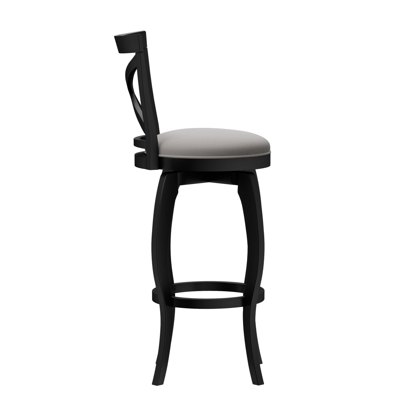 Hillsdale Furniture Ellendale Wood Swivel Bar Height Stool, Black