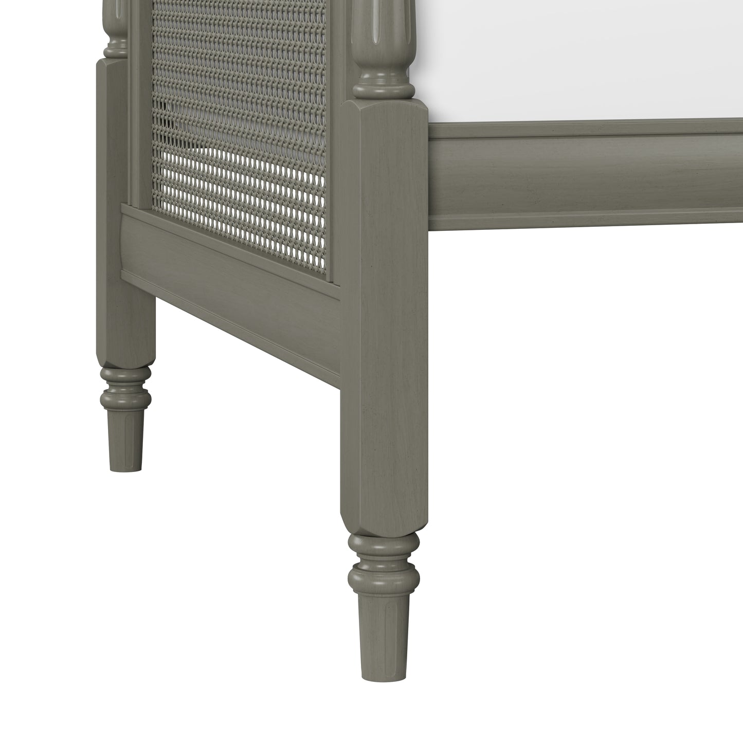 Hillsdale Furniture Melanie Wood and Cane Twin Daybed, French Gray