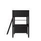 Hillsdale Furniture Lake House Twin Wood Loft with Desk and 4 Drawer Chest, Black