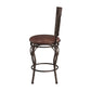 Hillsdale Furniture Granada Metal Counter Height Swivel Stool, Dark Chestnut