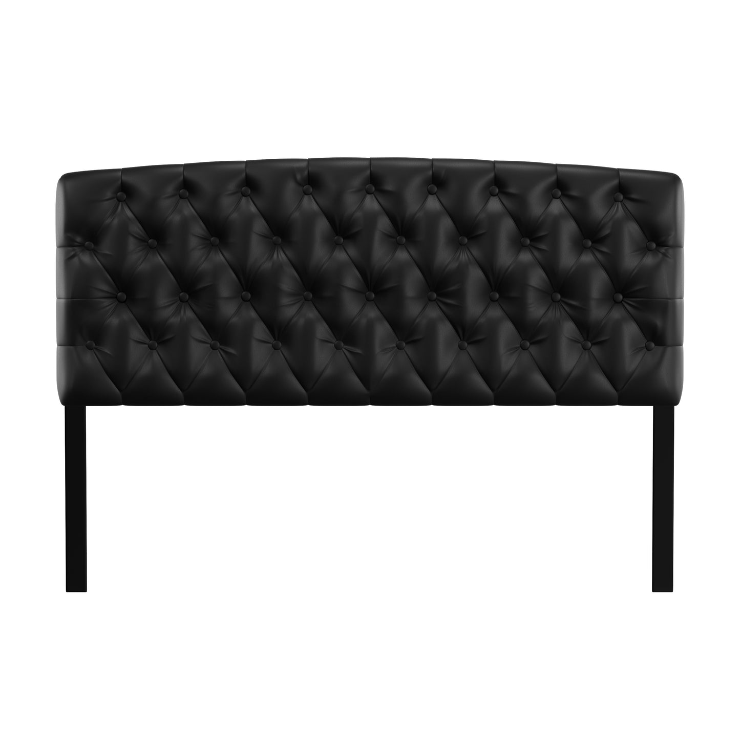 Hillsdale Furniture Hawthorne Queen Upholstered Headboard, Black Faux Leather