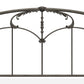 Hillsdale Furniture Jacqueline Metal King Headboard, Old Brushed Pewter