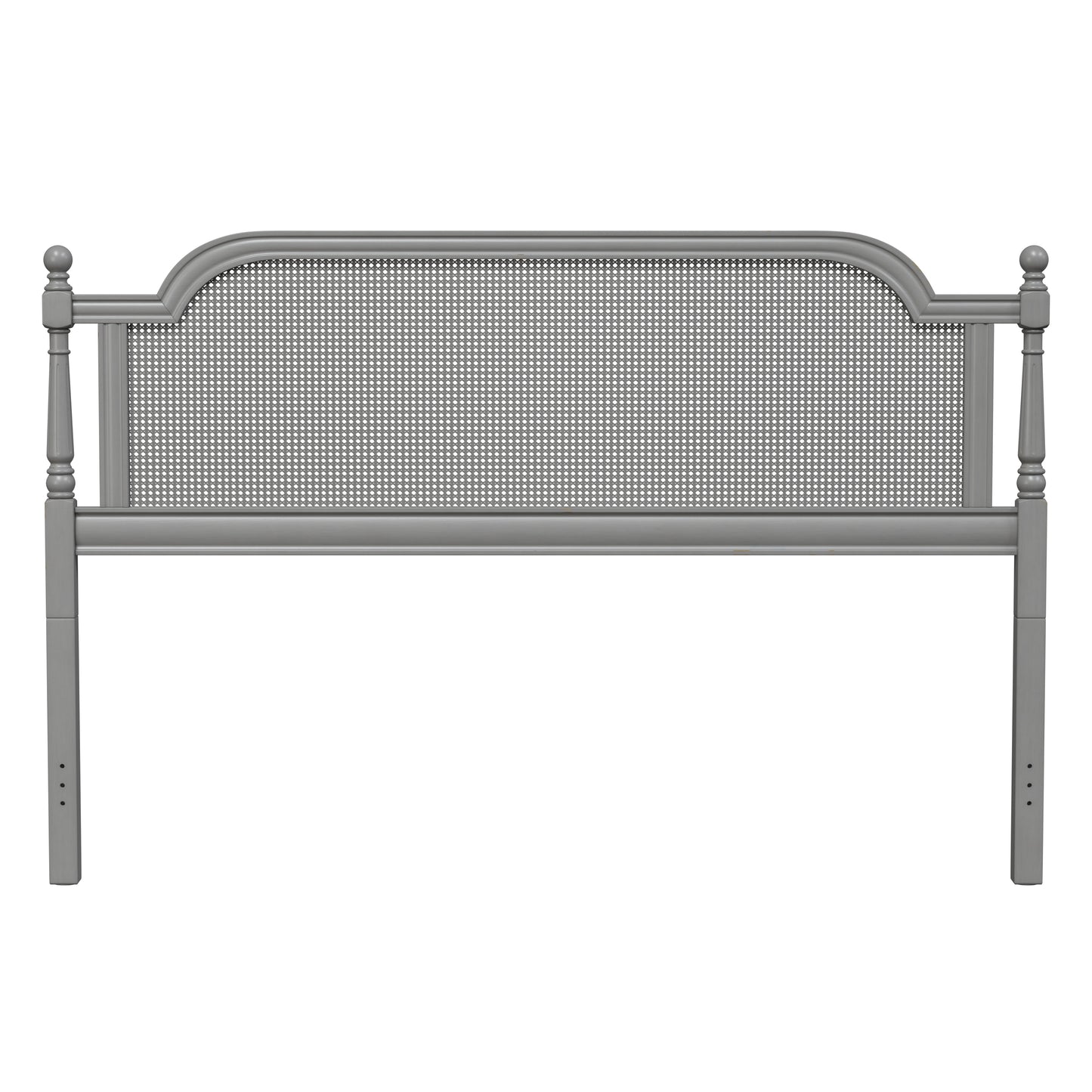 Hillsdale Furniture Melanie Wood and Cane King Bed, French Gray