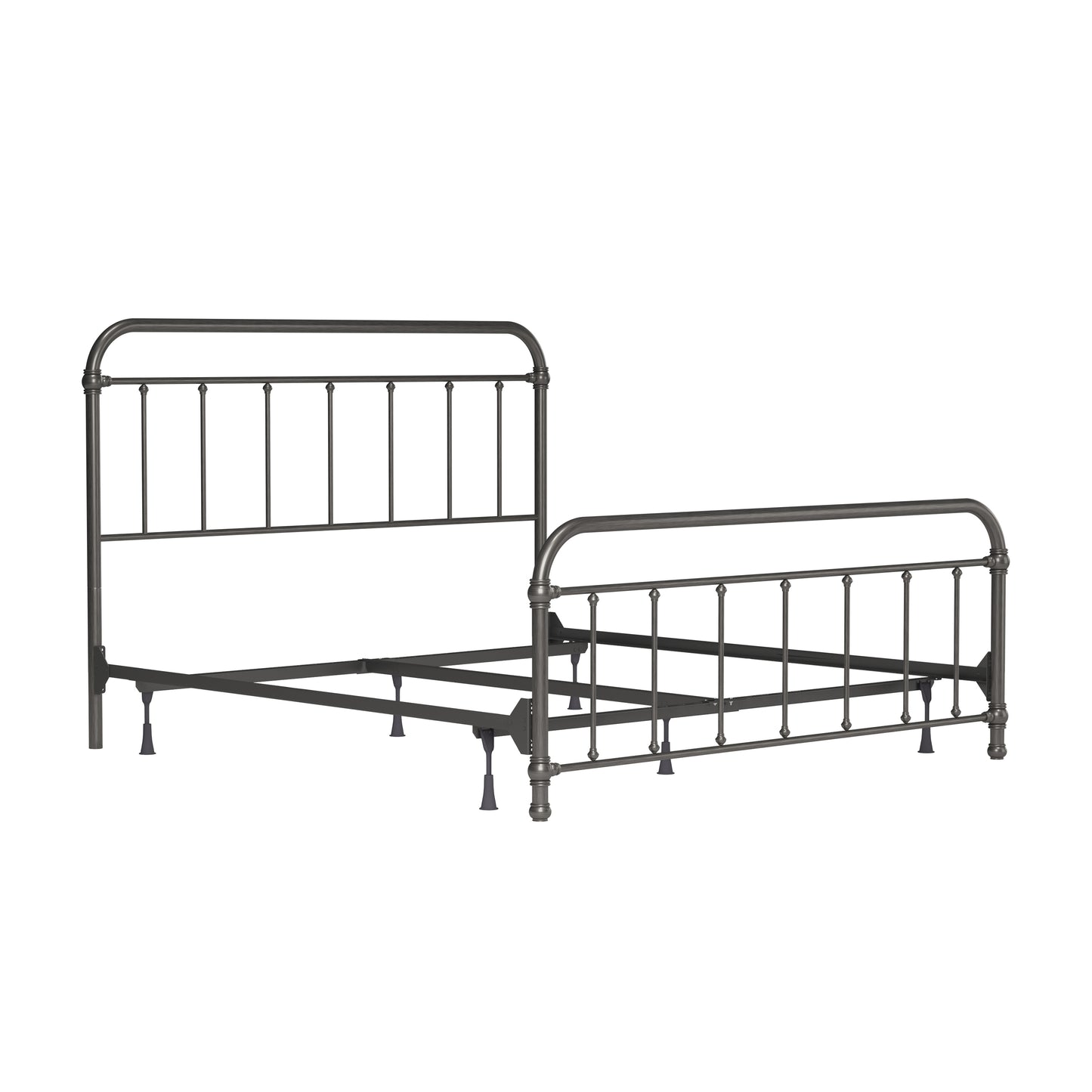 Hillsdale Furniture Kirkland Metal King Bed, Aged Pewter