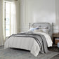 Hillsdale Furniture Melanie Wood and Cane Queen Headboard with Frame, French Gray