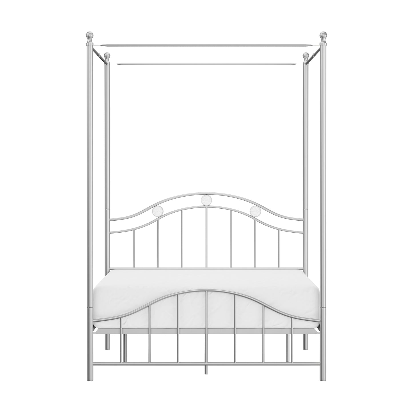 Hillsdale Furniture Vivian Metal Full Canopy Bed, Silver