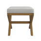 Hillsdale Furniture Somerset Backless Wood Vanity Stool, Dark Driftwood