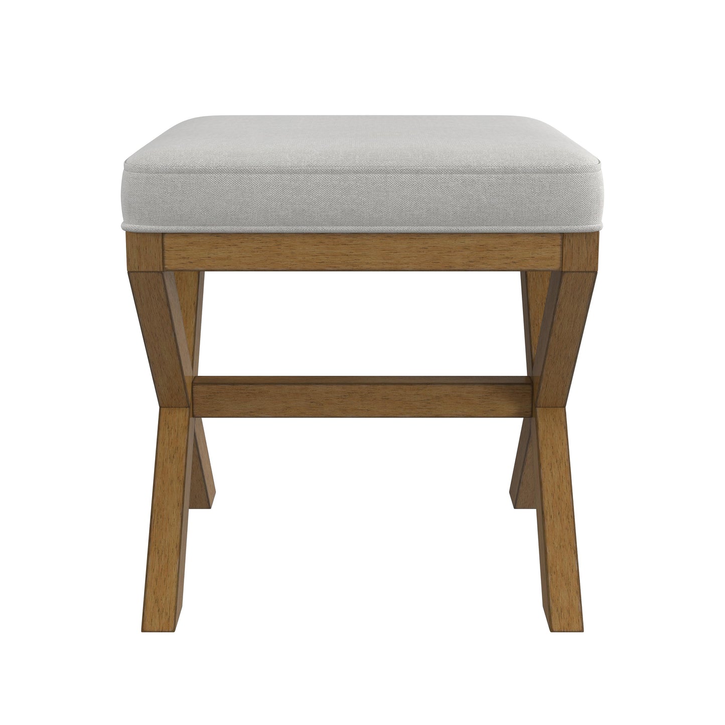 Hillsdale Furniture Somerset Backless Wood Vanity Stool, Dark Driftwood