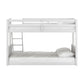 Living Essentials by Hillsdale Capri Wood Twin Over Full Bunk Bed, White