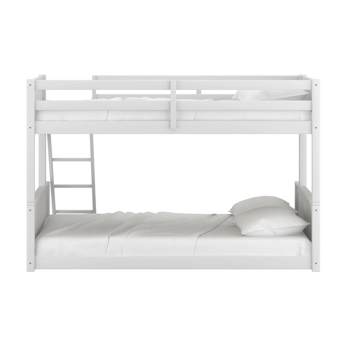 Living Essentials by Hillsdale Capri Wood Twin Over Full Bunk Bed, White