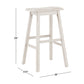 Hillsdale Furniture Moreno Wood Backless Bar Height Stool, Sea White