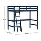 Hillsdale Kids and Teen Caspian Twin Loft Bed, Navy