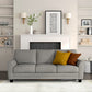 Hillsdale Furniture Daniel Upholstered Sofa, Nature Gray