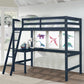 Hillsdale Kids and Teen Caspian Twin Loft Bed, Navy