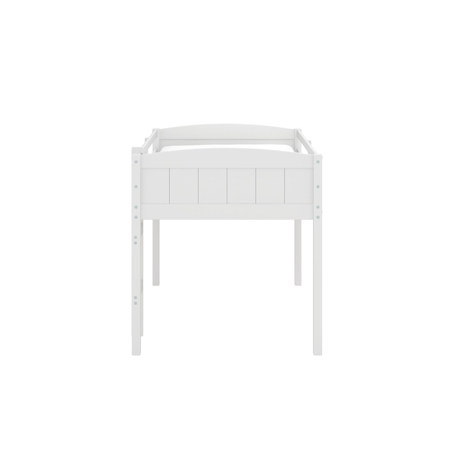 Living Essentials by Hillsdale Alexis Wood Arch Twin Loft Bed, White